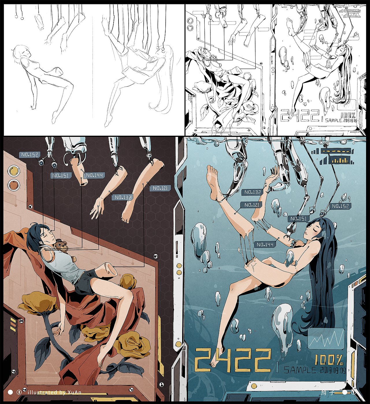 果麦图书《不正常人类症候群》内页插画分享（图ZMjYxMDAwODc2） - 商业插画 - 站酷设计师XXXXuAn原创素材 - 站酷ZCOOL