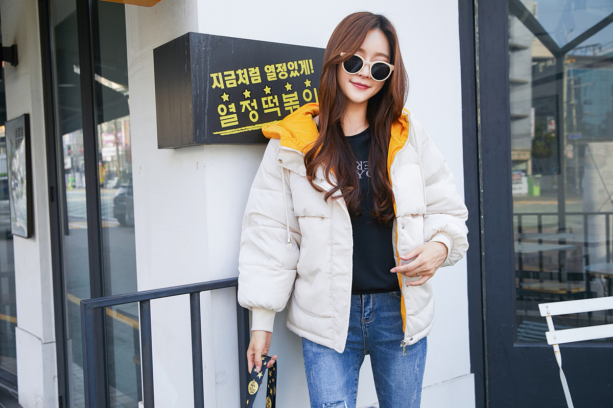 羽绒服 模特外景拍摄