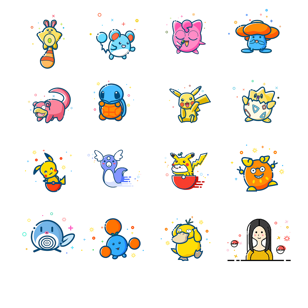 最后一个是傻不拉几的自画像"me"(原创)可爱的mbe小动物(临摹)西安|ui