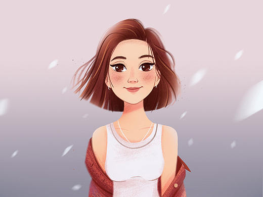 短发女孩