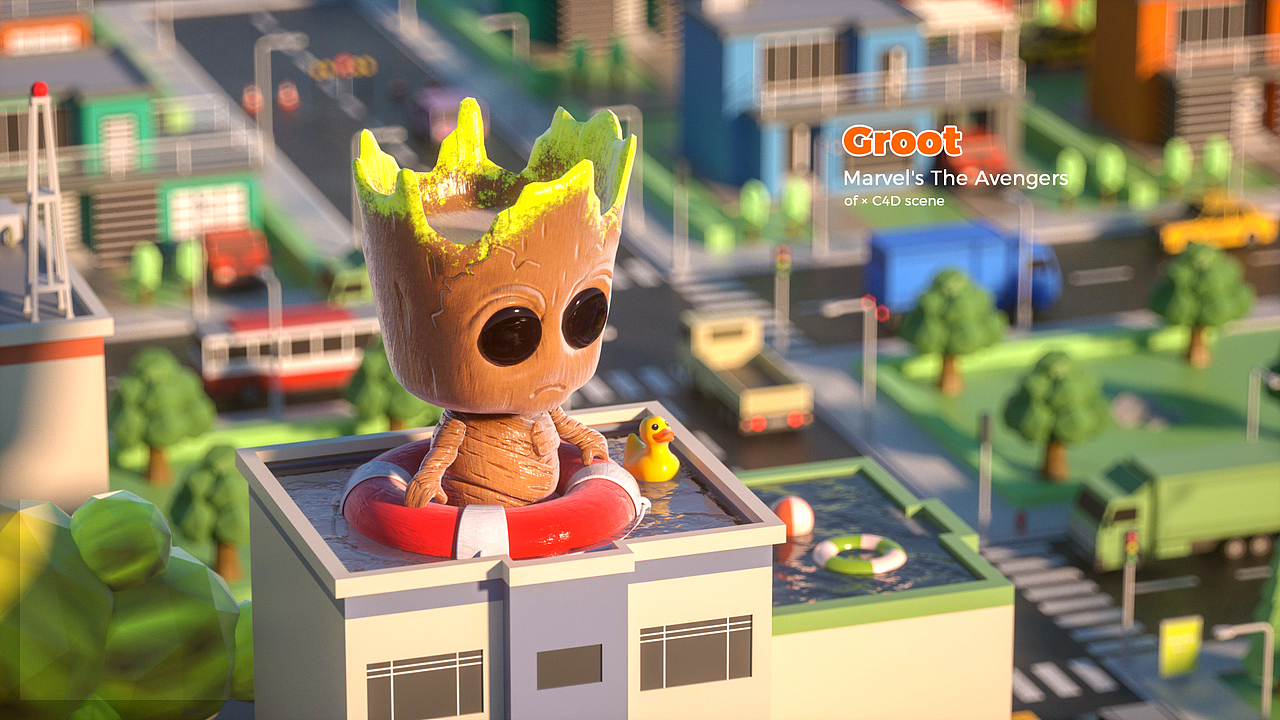 2021总结 · 我的C4D场景（图ZMjgyMjMzODU2） - 场景 - 站酷设计师OOOOO峰原创素材 - 站酷ZCOOL