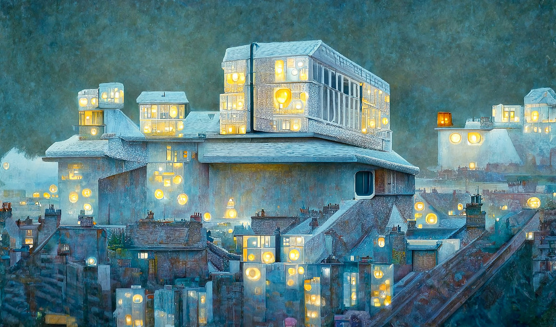 AI绘画档案馆｜万家灯火•一（图ZMzE3MzQwMzMy） - AI作品 - 站酷设计师PPP的杂货铺原创素材 - 站酷ZCOOL