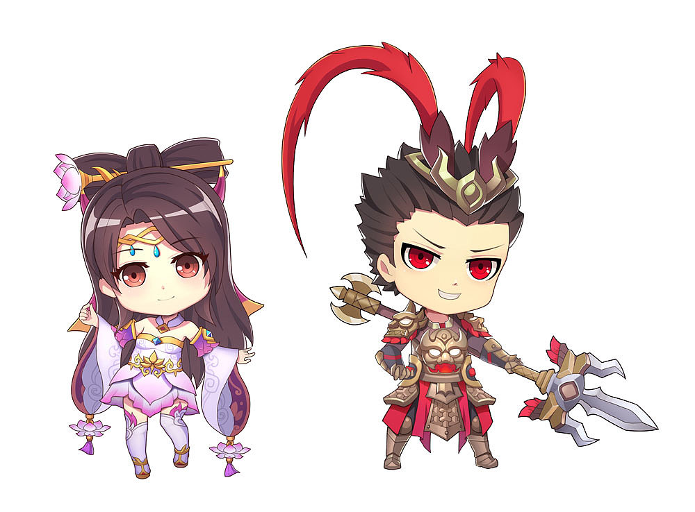 q版貂蝉附过程图顺带搭上吕布