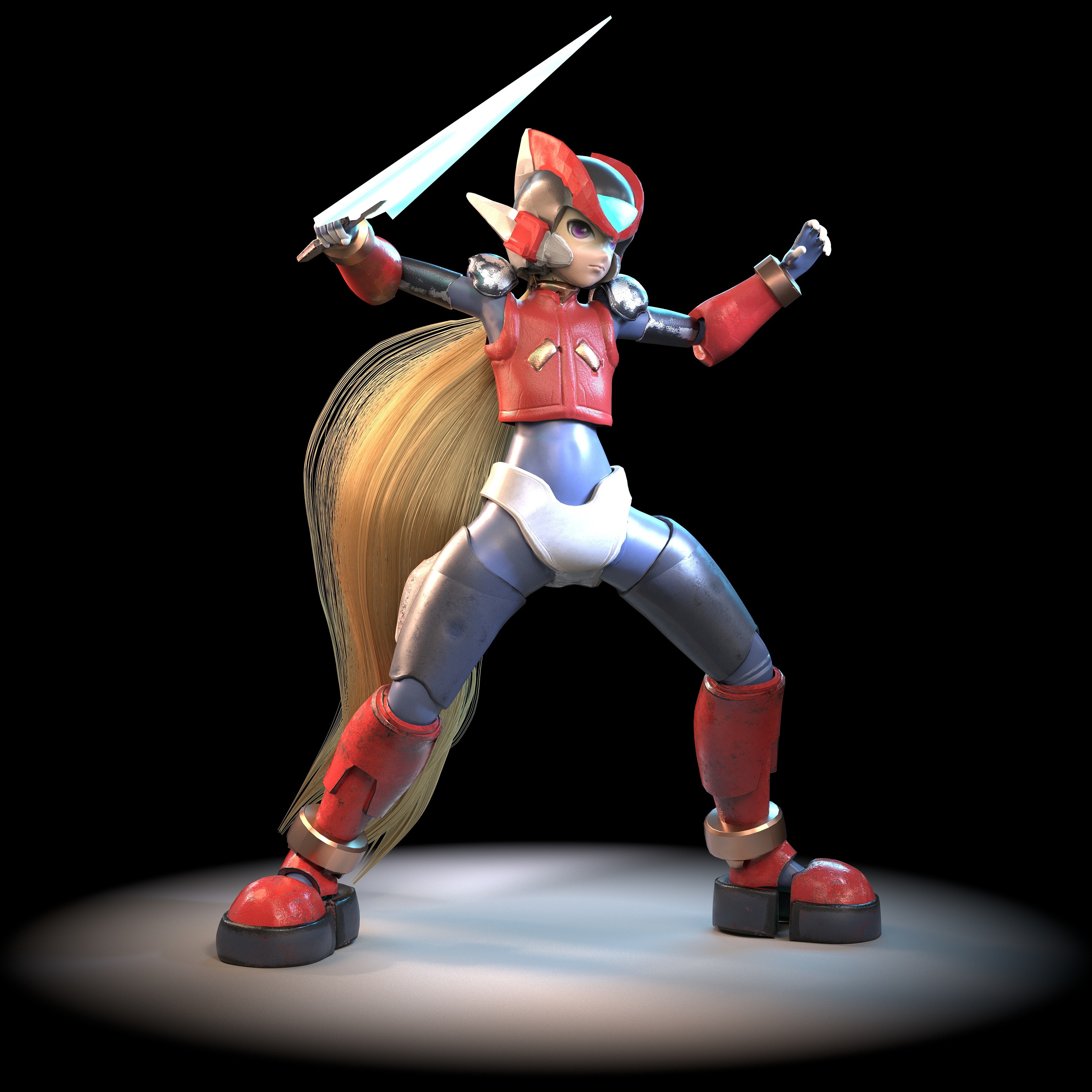 zbrush maya 练习 洛克人zero