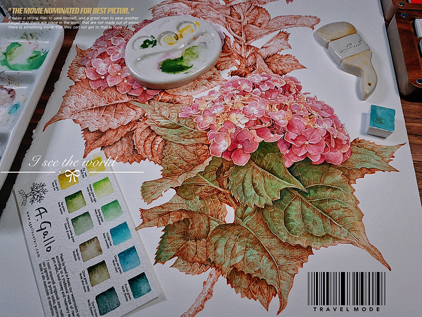 蘸水笔针管笔｜绣球花开（图ZMzUxNjI1OTM2） - 艺术插画 - 站酷设计师CatCastleDZ原创素材 - 站酷ZCOOL