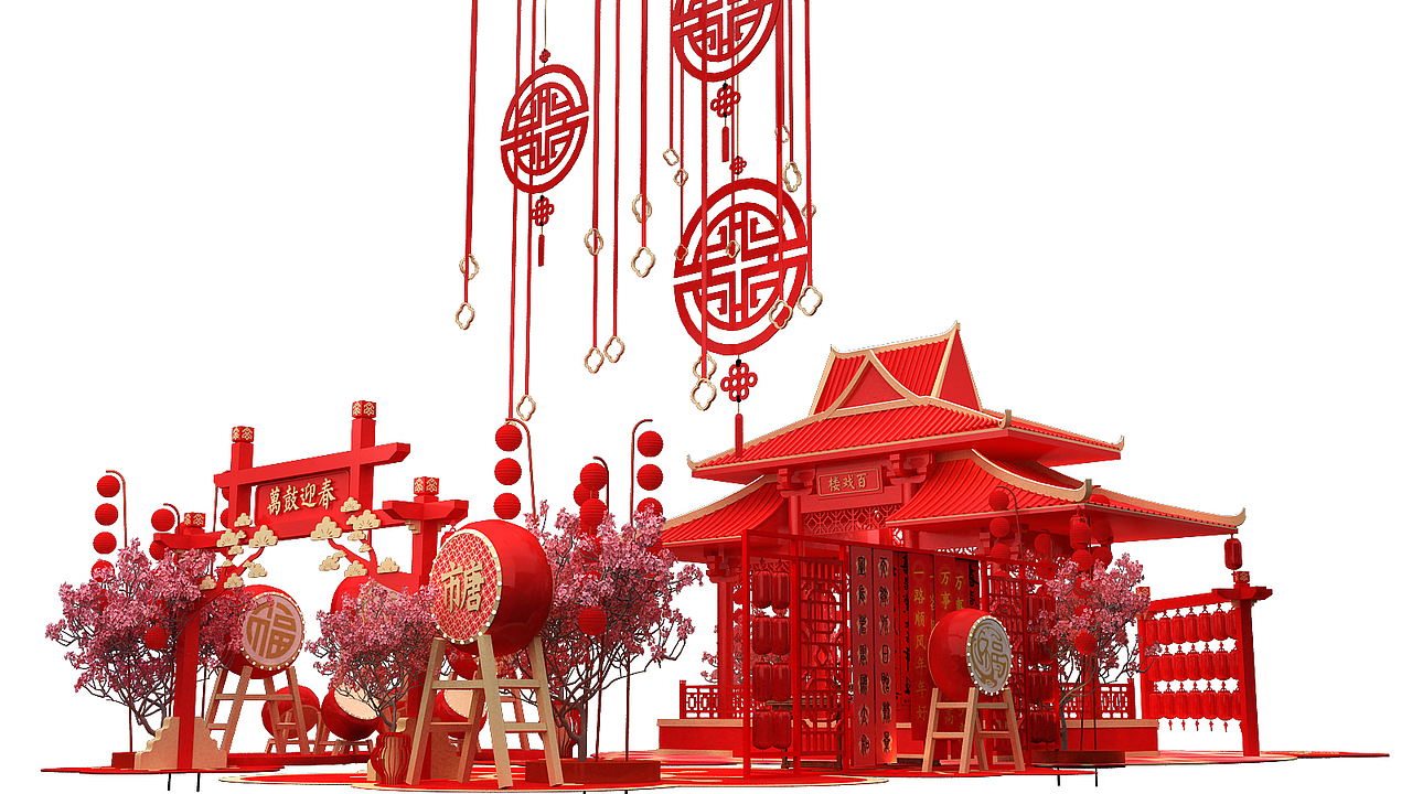 西安咸阳万象城 万鼓迎春春节包装