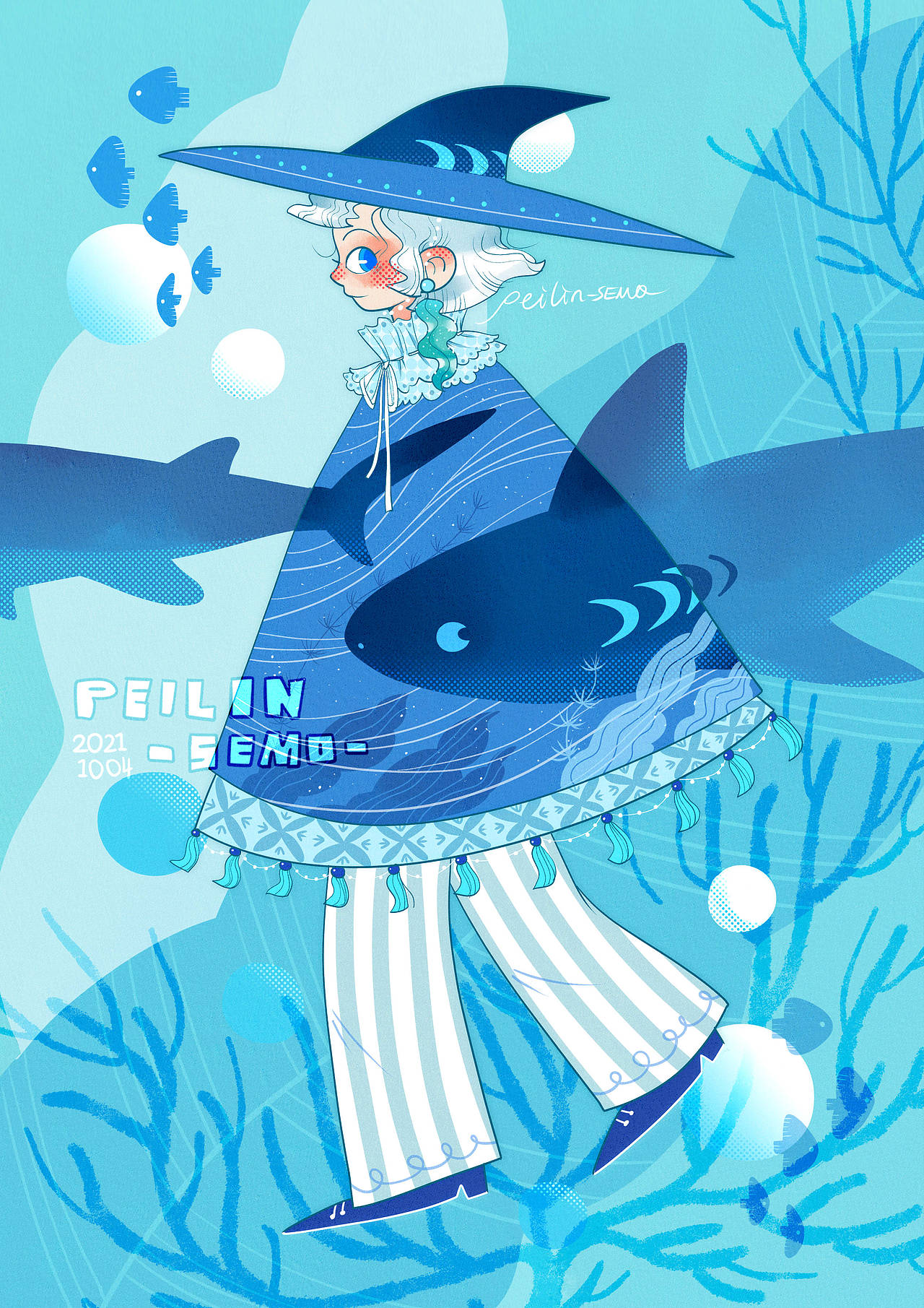 【SEMO原创】2022“BLUEME”系列（图ZMjc2MDM5MzUy） - 商业插画 - 站酷设计师鲨SEMO鱼原创素材 - 站酷ZCOOL