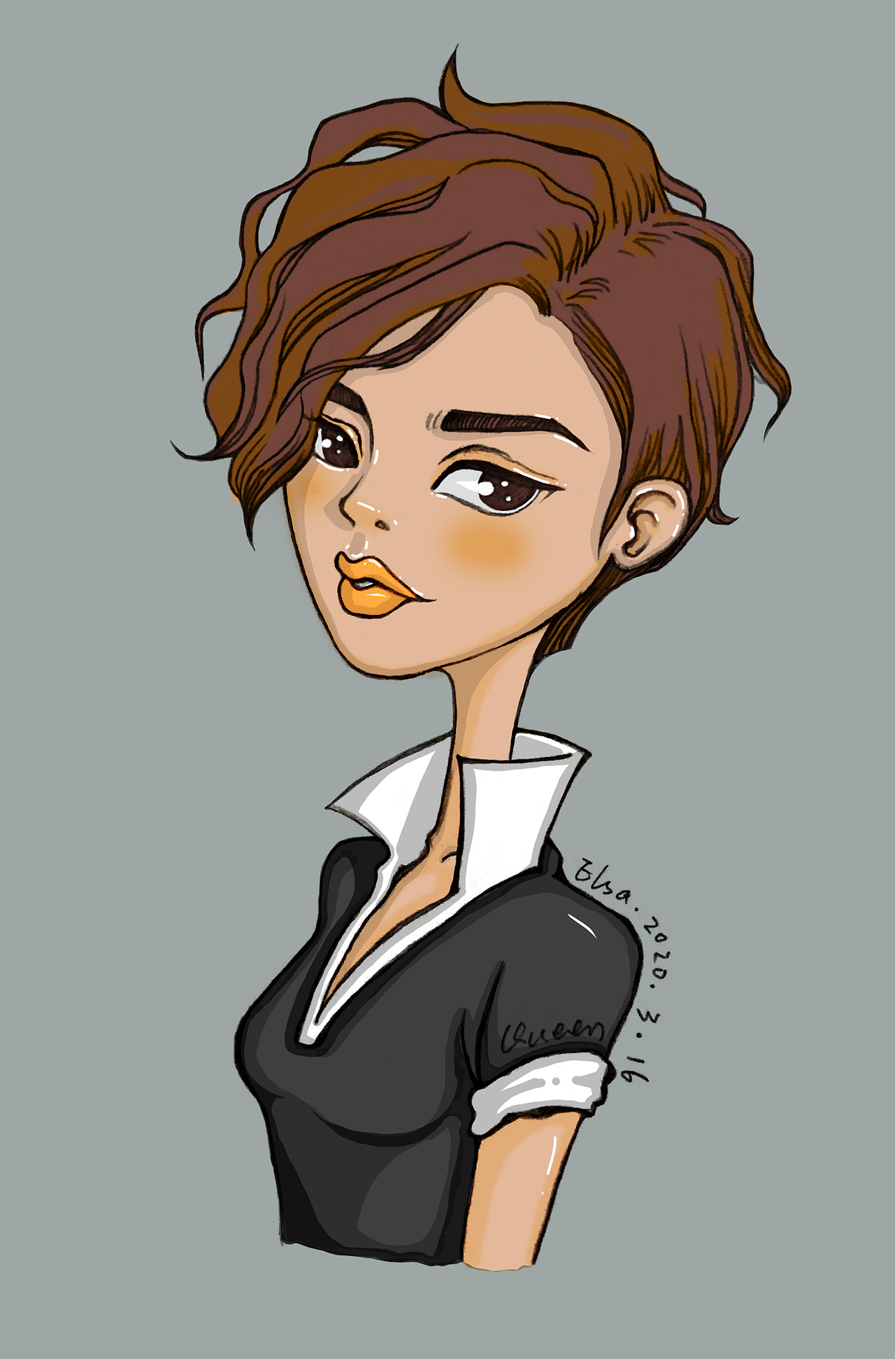 手绘头像#线条风插画# 头像系列