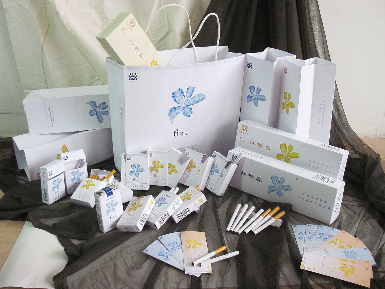 南洋烟草红双喜牌烟包都会系列设计