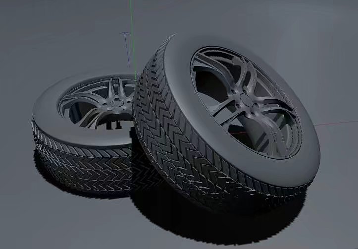 汽车轮胎 C4D的第3个作品(跟做)