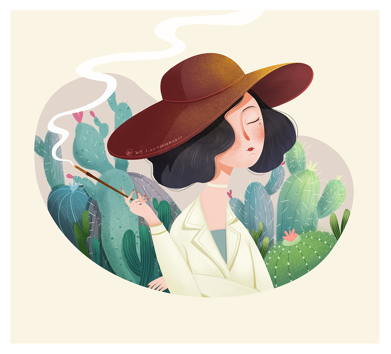 思考（图ZMTUxMTMyNDUy） - 儿童插画 - 站酷设计师小鱼七七原创素材 - 站酷ZCOOL