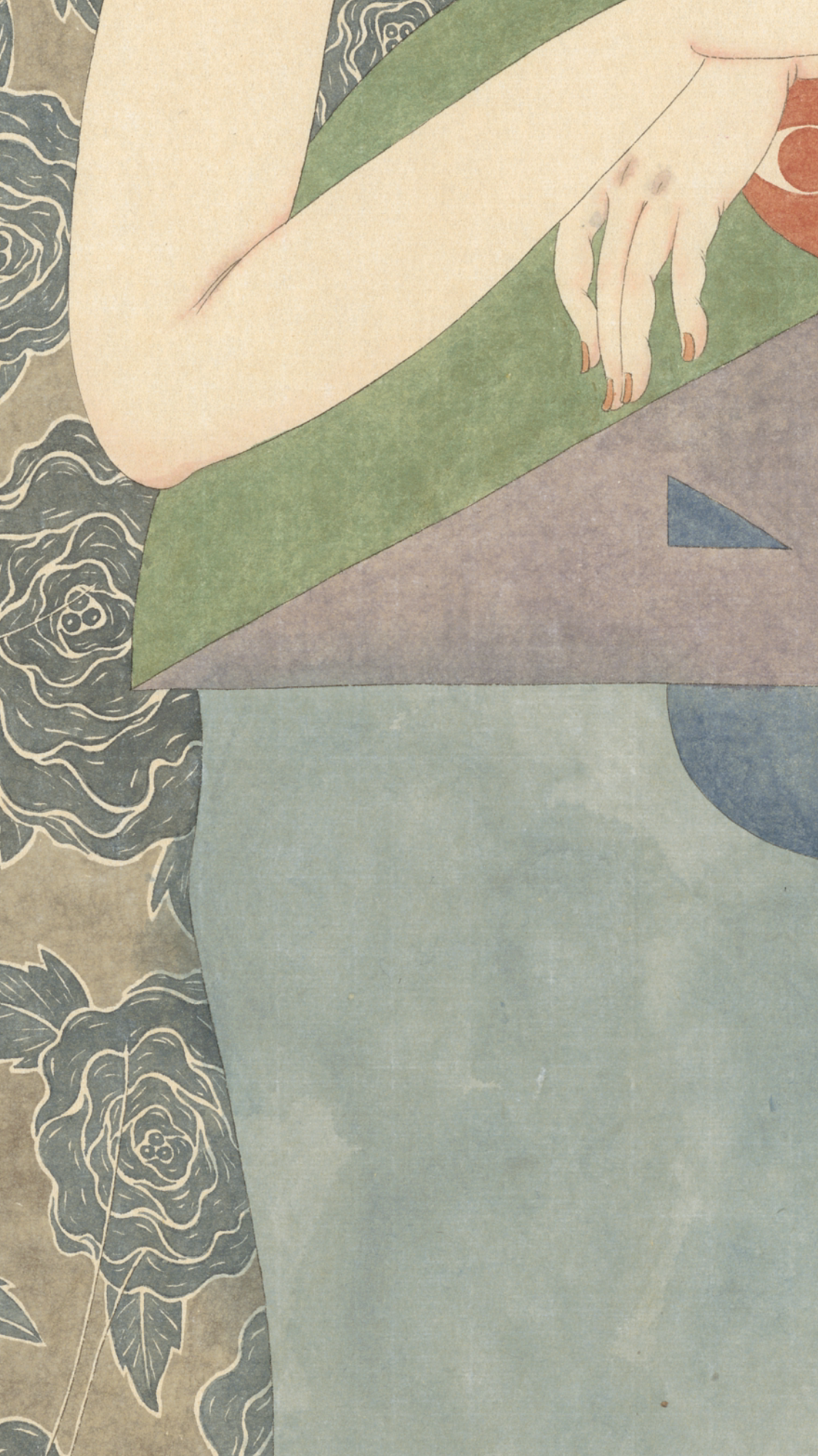 纸本设色作品《空间》