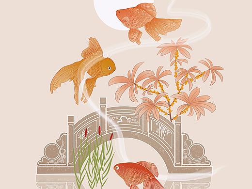 中秋节  国风商业插画