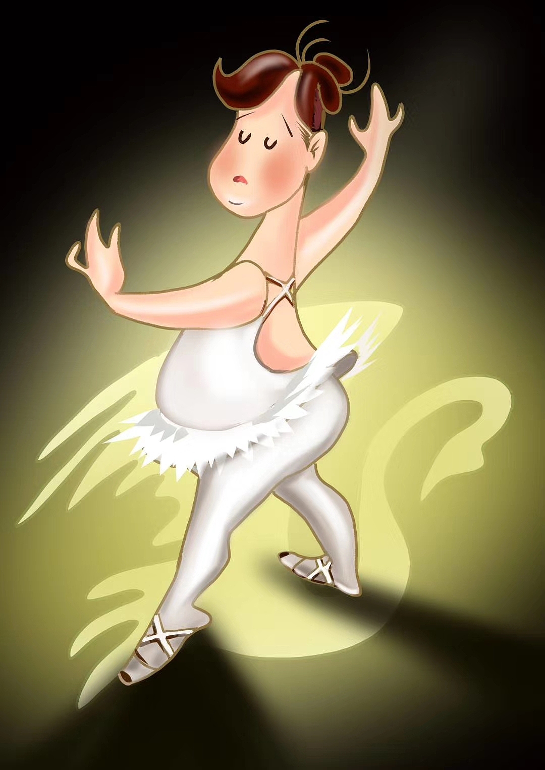 胖妞的美丽日记（图ZMjE0NDgzNDAw） - 单幅漫画 - 站酷设计师雪小丫原创素材 - 站酷ZCOOL