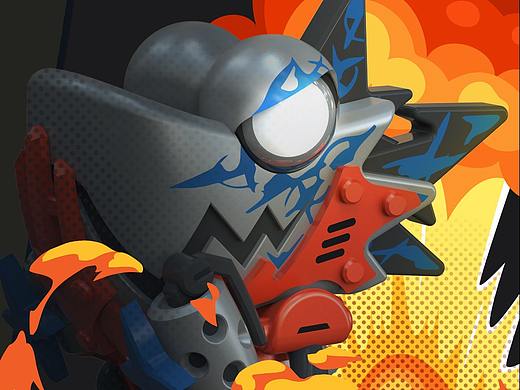 【设计分享】潮玩-异族战士BOMBER