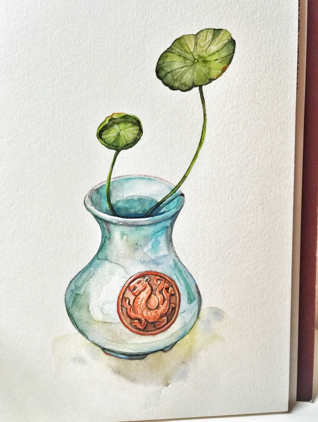 色粉加彩铅，花瓶|纯艺术|绘画|薄荷绿丶 - 原创作品 - 站酷 (ZCOOL)