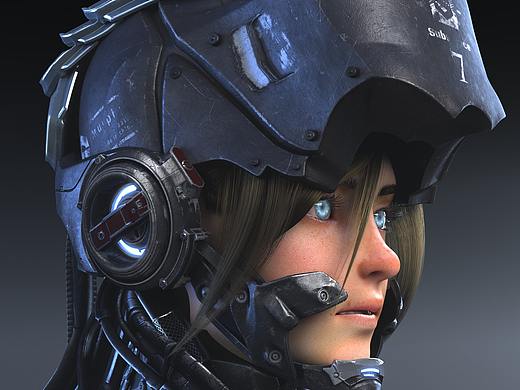 機械頭練習（個人主頁-ZMjg4MTE4MDQ=） - 人物/生物 - 站酷設(shè)計師銀狐御三維工作室原創(chuàng)素材 - 站酷ZCOOL