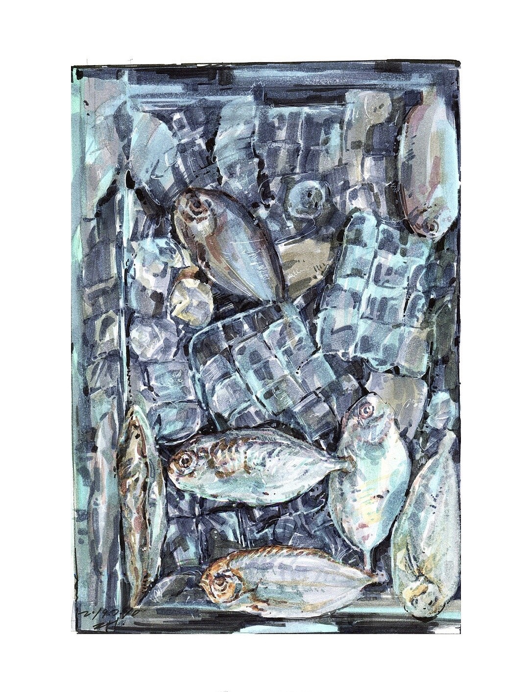 十二月的马克笔手绘（图ZMjM2MTMwNzA4） - 绘画 - 站酷设计师赵航马克笔原创素材 - 站酷ZCOOL