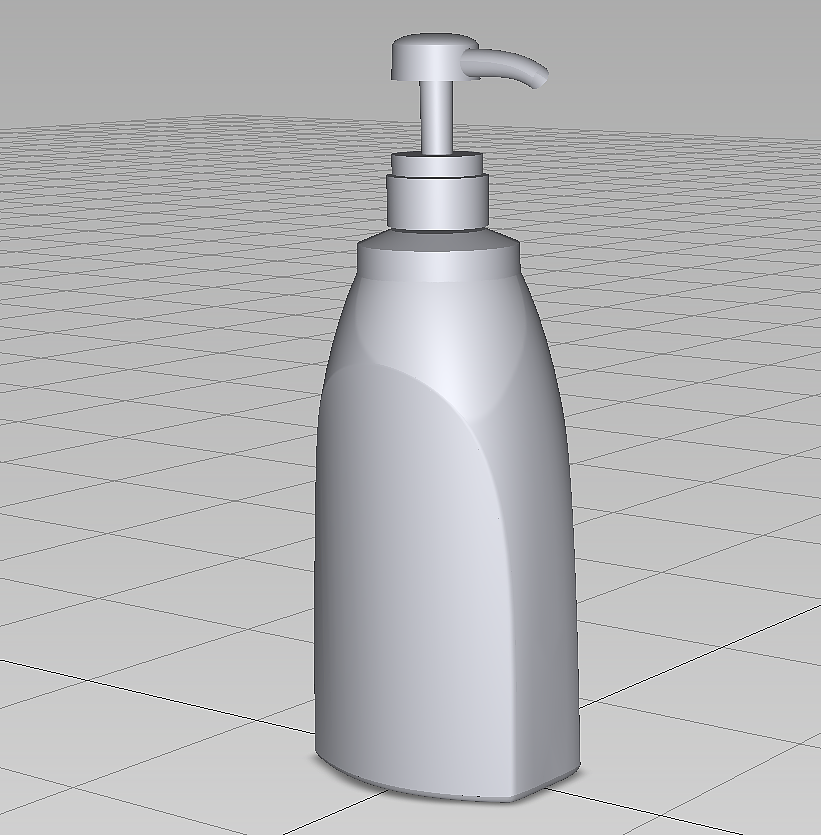 洗洁精瓶子设计画3D效果图