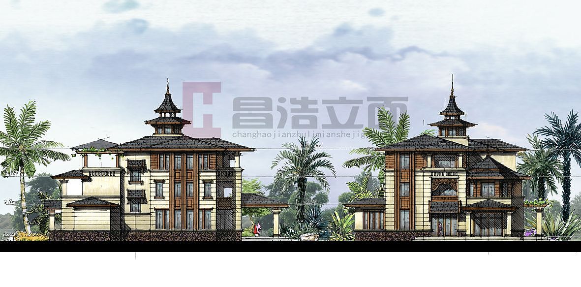 建筑立面手绘（图ZMzU0MTAxMjcy） - 建筑设计 - 站酷设计师昌拓原创素材 - 站酷ZCOOL