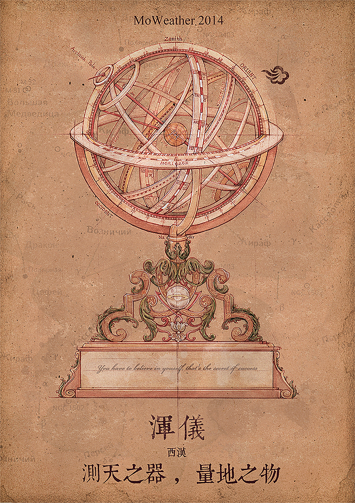 测天之气,量地之物.浑仪.始于西汉.