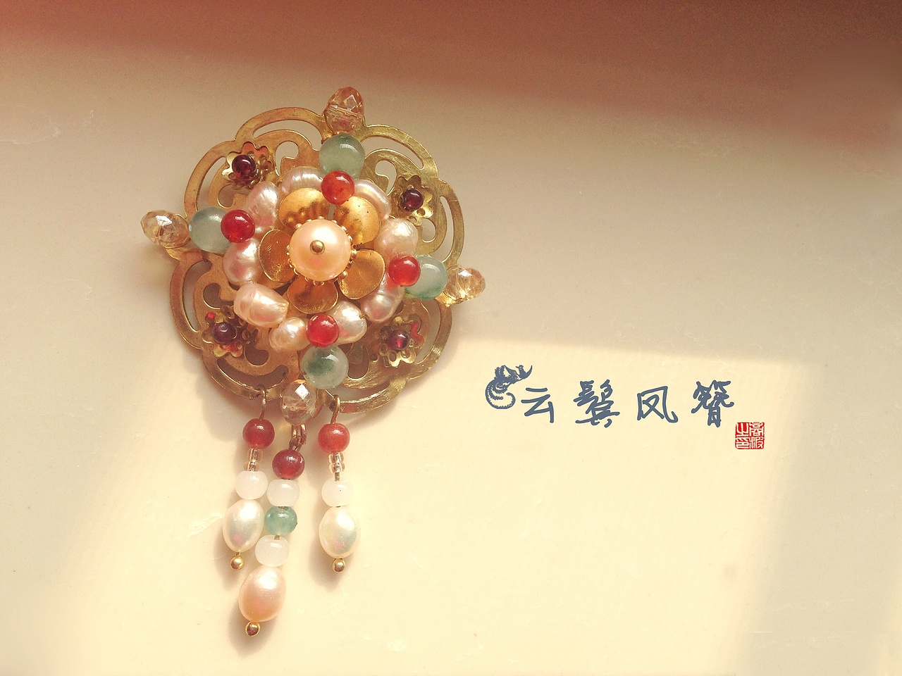 【云鬓凤簪】团子哒手工饰品,胸针,发簪,耳环,发梳