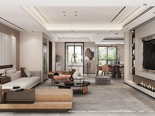 壹号湖畔装修,跃层户型现代简约风格设计,渝北天古