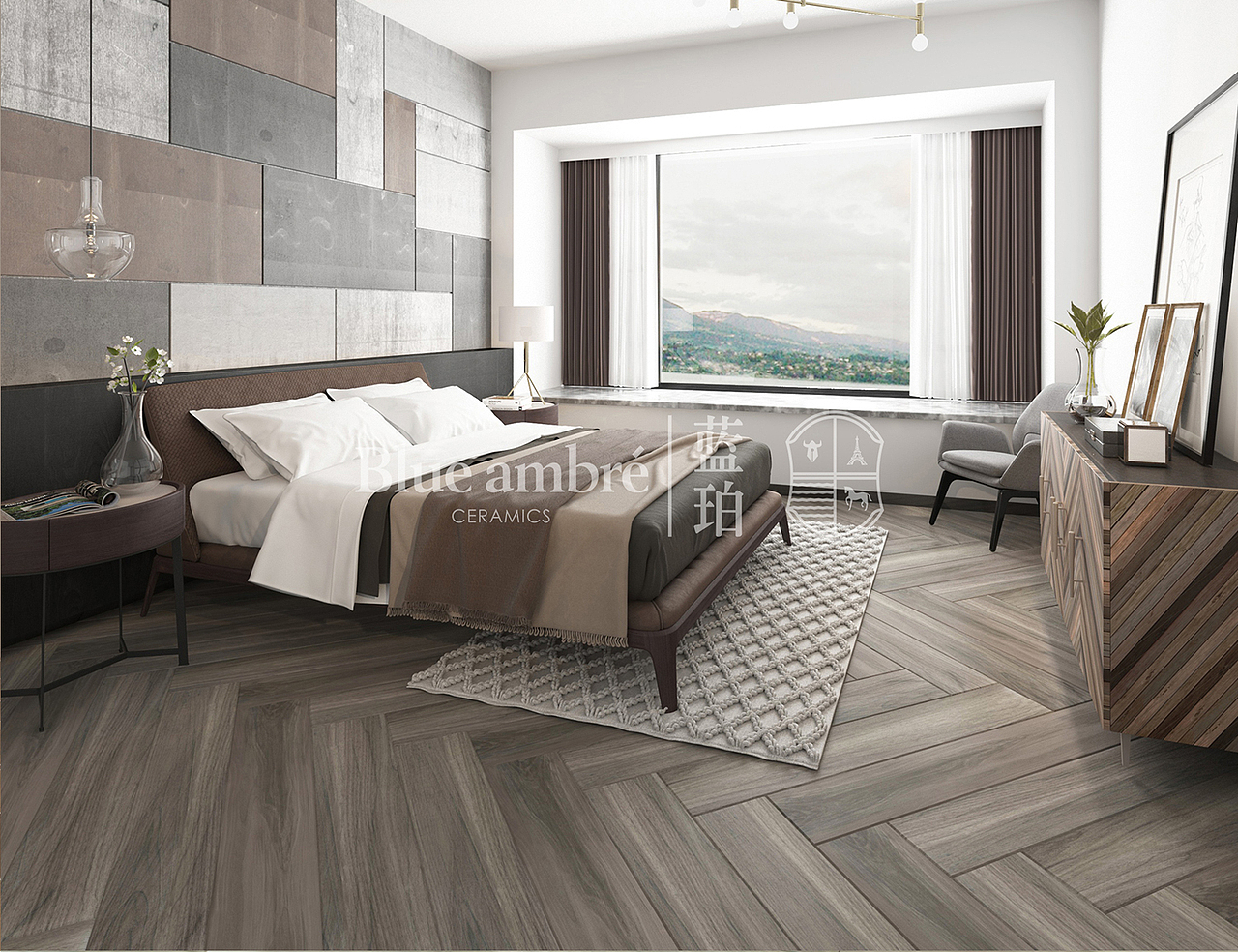 蓝珀瓷砖卧室空间搭配方案（图ZMTU5Mjc4NzI0） - 家装设计 - 站酷设计师言兮之原创素材 - 站酷ZCOOL