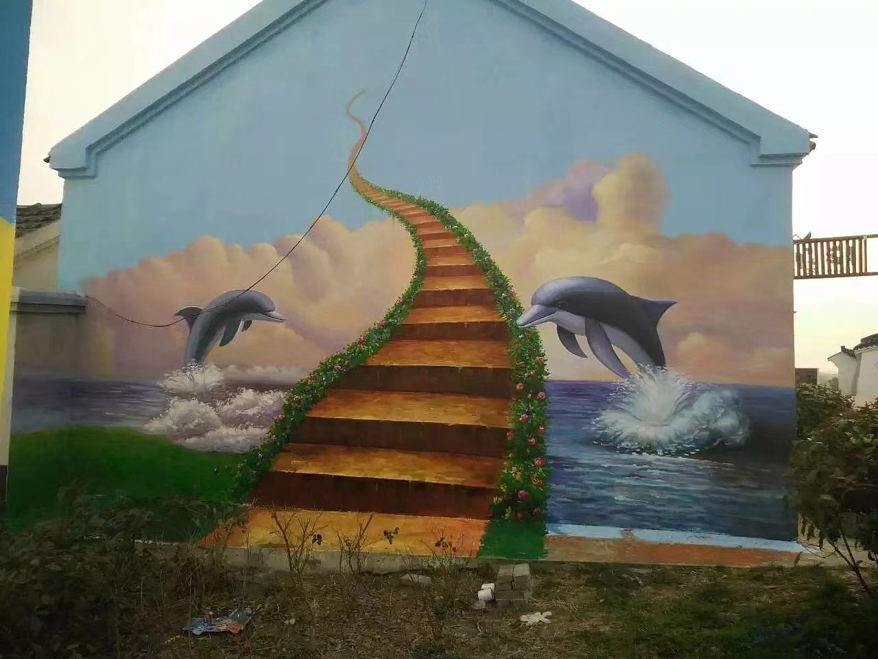 彩绘设计|分享一组同行的美丽乡村作品