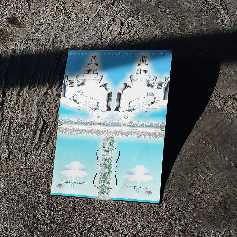 海报设计|天空、树和草坪