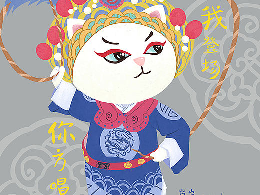 给自家猫猫画的小插画