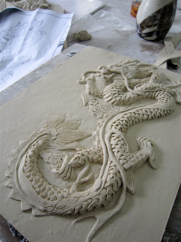 (陶泥雕刻)龙