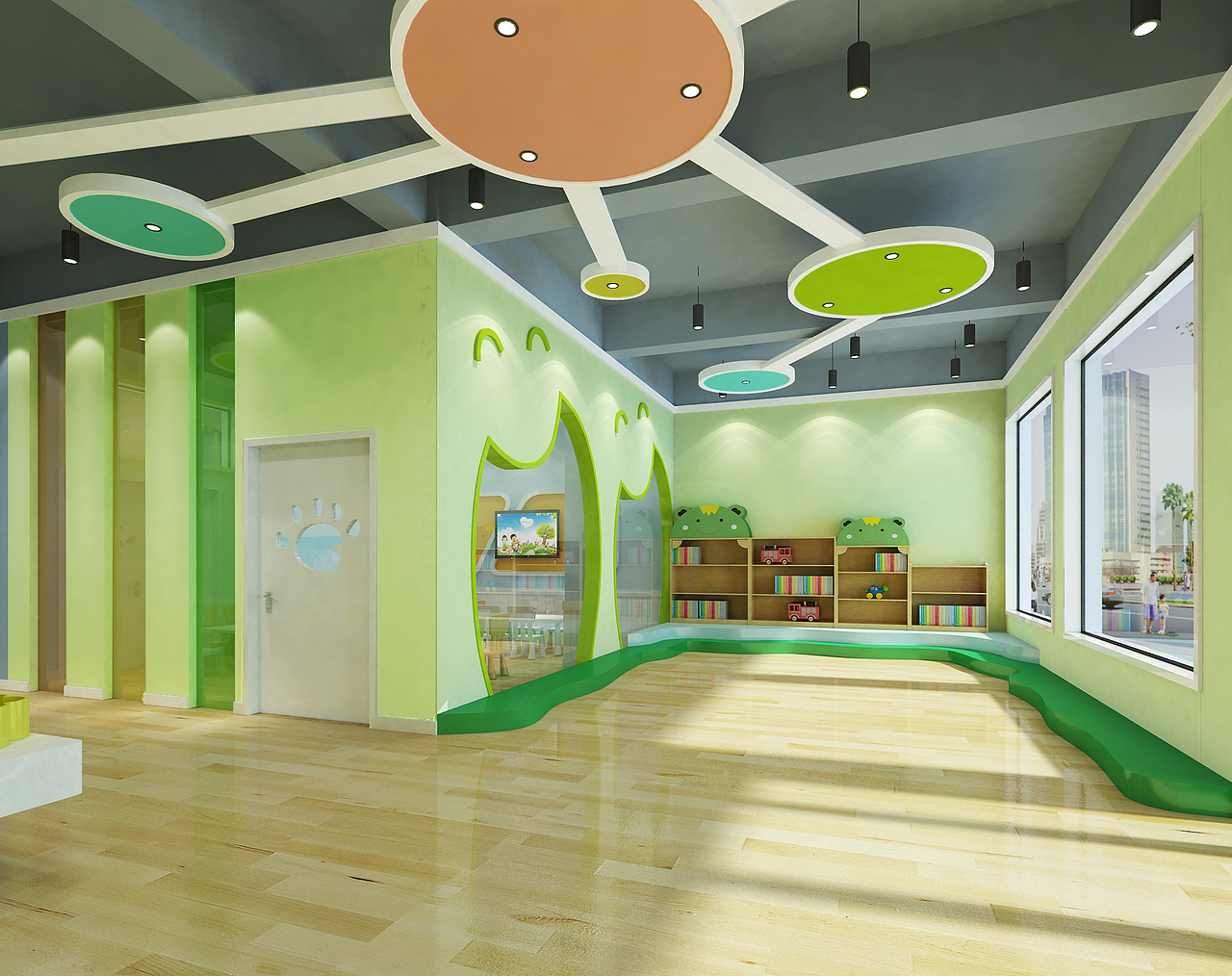 郑州幼儿园设计公司也要给教师设计好办公空间