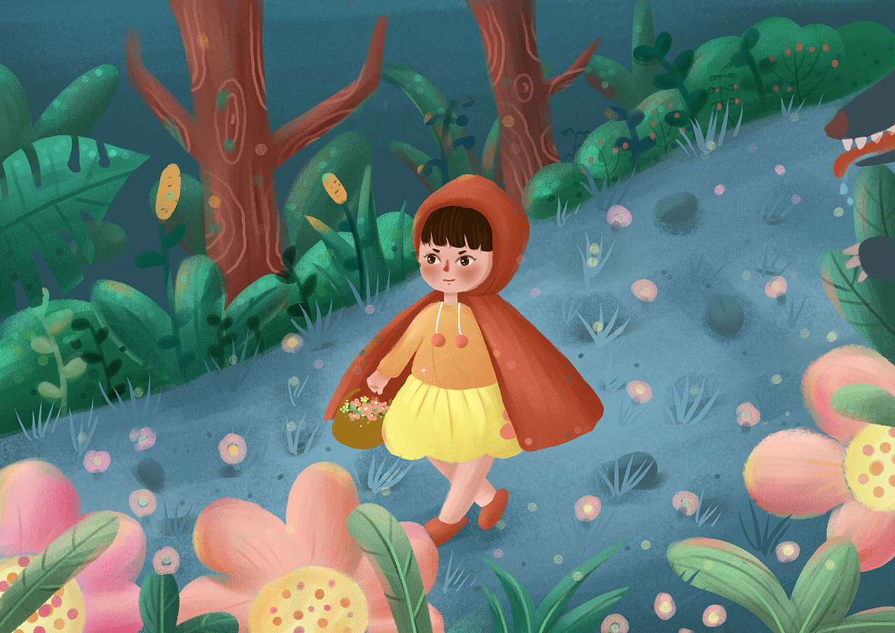 小红帽（图ZMjE3MDY4MzMy） - 儿童插画 - 站酷设计师噌蹭原创素材 - 站酷ZCOOL