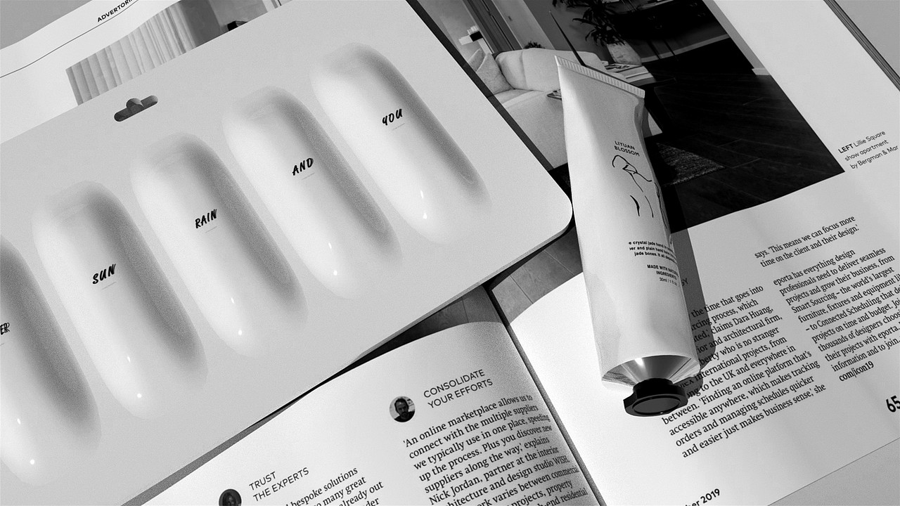 "la vie en rose"--护手霜包装