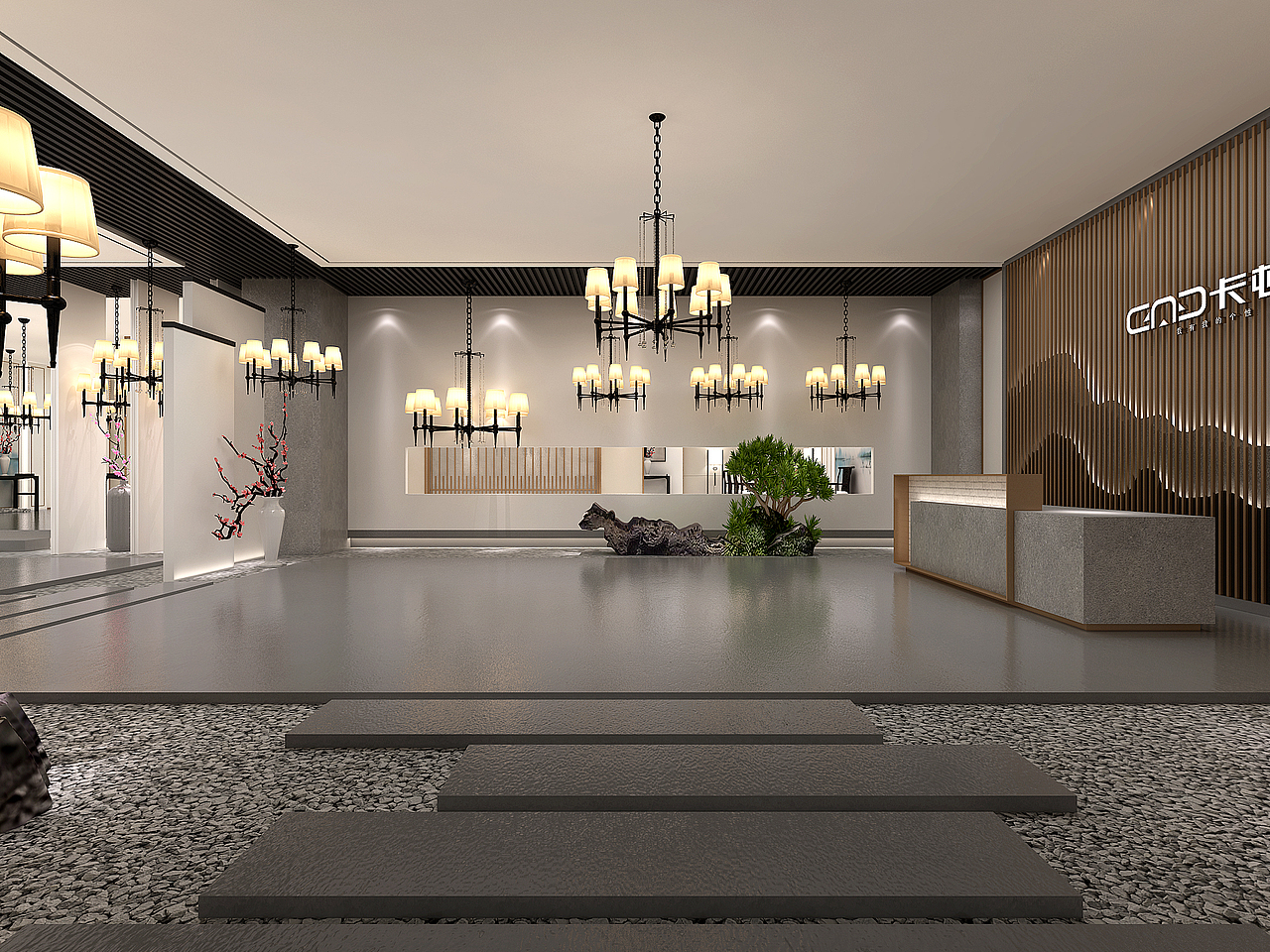 卡顿新中式展厅设计（图ZMTE2NzExNDI4） - 家装设计 - 站酷设计师360空间原创素材 - 站酷ZCOOL