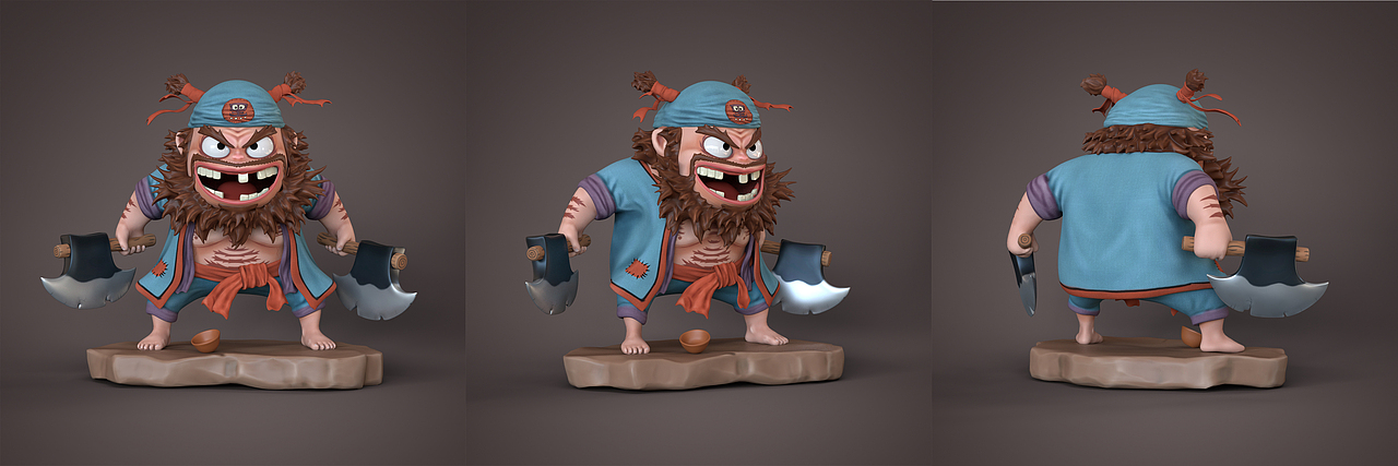 Q版水浒-李逵（图ZMTY0OTMyOTE2） - 人物/生物 - 站酷设计师suges原创素材 - 站酷ZCOOL