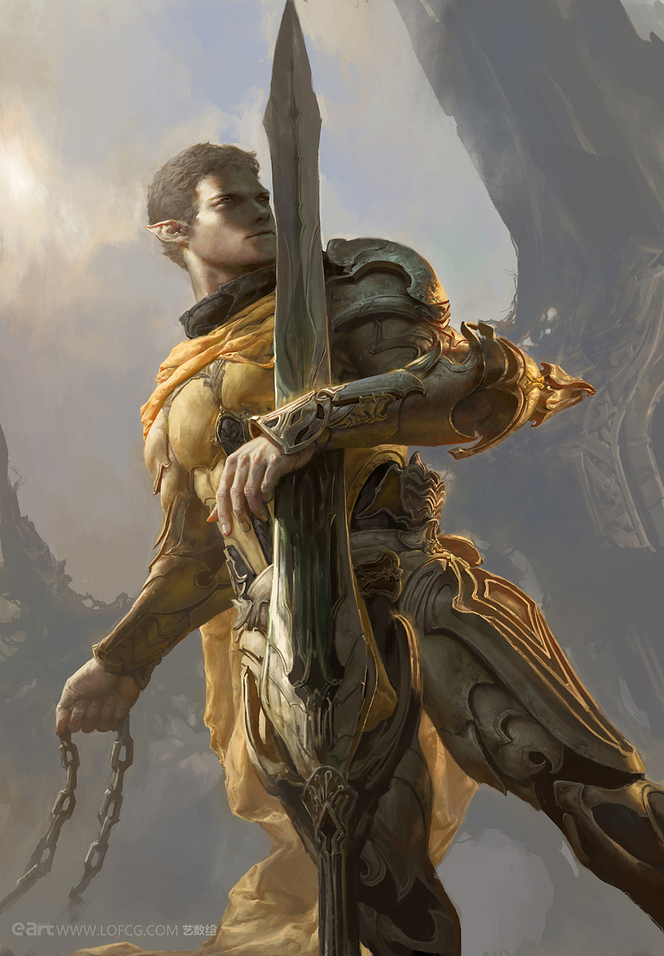 钟风华男性角色课程范画|插画|概念设定|艺数绘cg_原创作品-站酷zcool