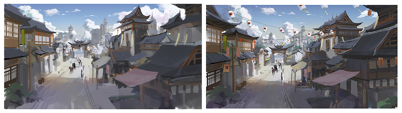 小镇街道场景设计（图ZMjcxNjM2NDA0） - 概念设定 - 站酷设计师xu旭原创素材 - 站酷ZCOOL
