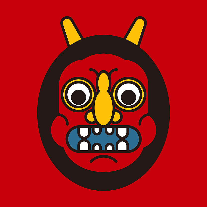 怪诞涂鸦插画图形组合