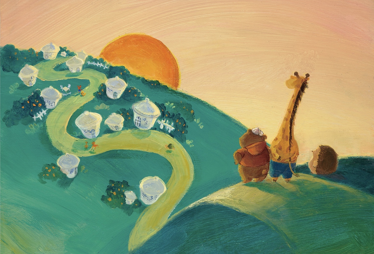 绘本《来了一位新邻居》（图ZMjM0NTM1NjA4） - 绘本 - 站酷设计师小肥鸡lia原创素材 - 站酷ZCOOL