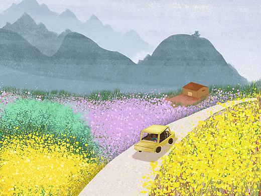 小方茶包装插画设计