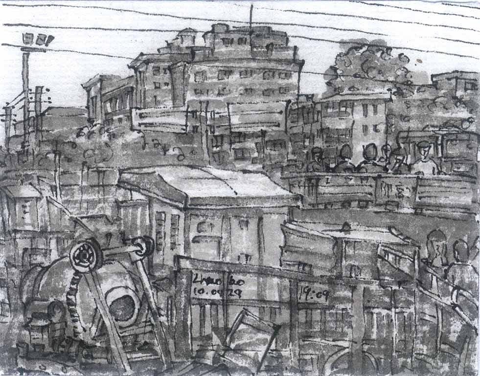 城市脉搏——从韦曲到张家堡（10）（图ZODk1MjQ1NTI=） - 绘画 - 站酷设计师东征蚁原创素材 - 站酷ZCOOL