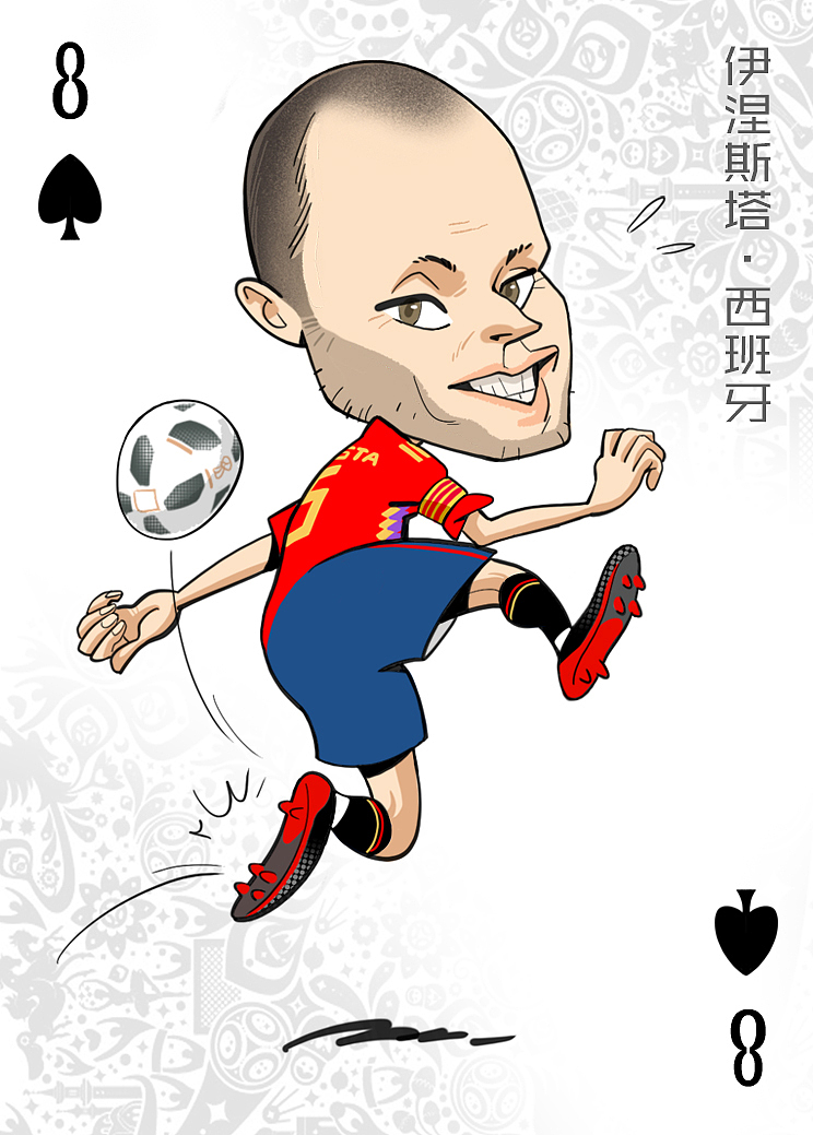 世界杯杯球星漫画扑克设计（图ZMTE5Mjg0MDI4） - 商业插画 - 站酷设计师尚亚努扎伊原创素材 - 站酷ZCOOL