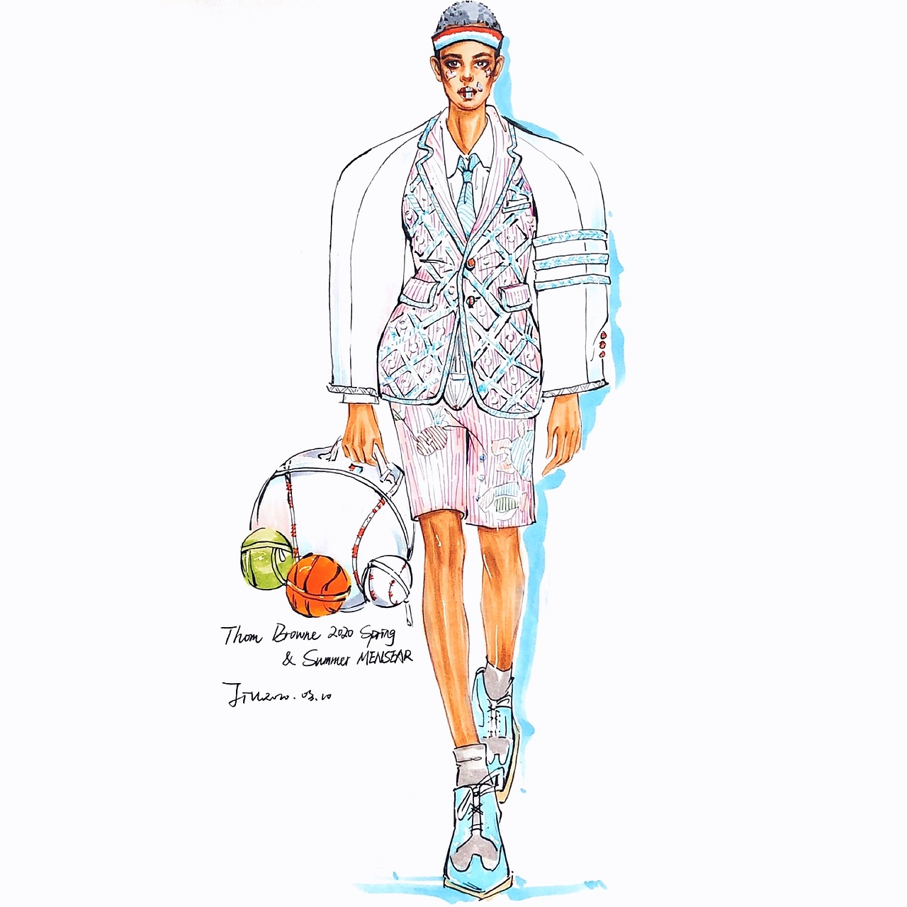 手绘服装效果图（图ZMjU3OTU5Mzgw） - 休闲/流行服饰 - 站酷设计师Iamllij原创素材 - 站酷ZCOOL