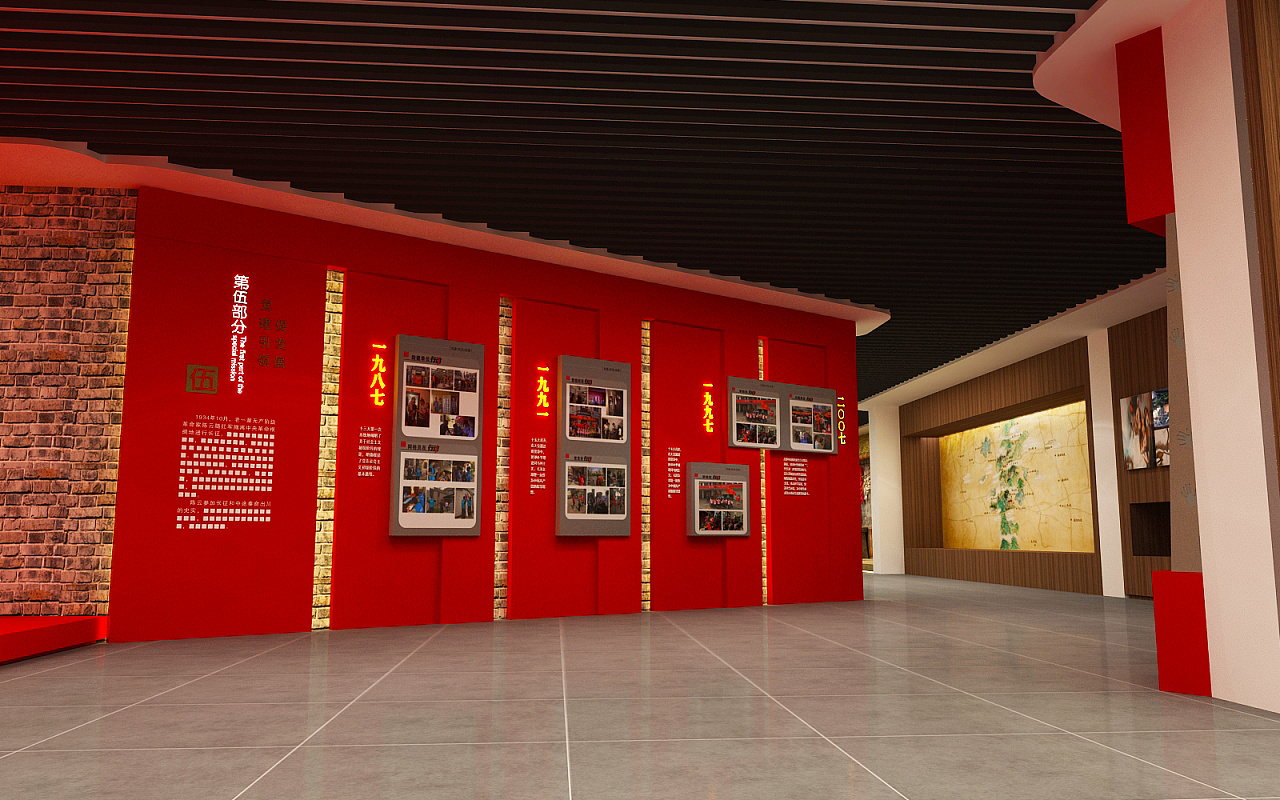 文化历史馆展示展览展厅设计3D效果图|三维|场景|3D设计师NG男 - 原创作品 - 站酷 (ZCOOL)