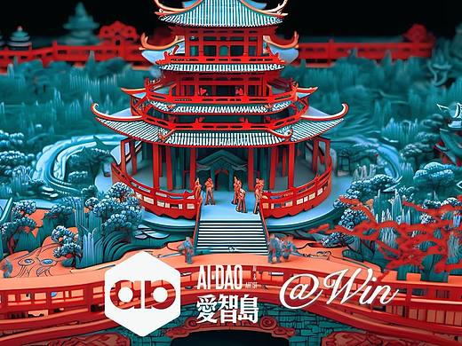 AIGC国风探索 | 国风剪纸园林长卷