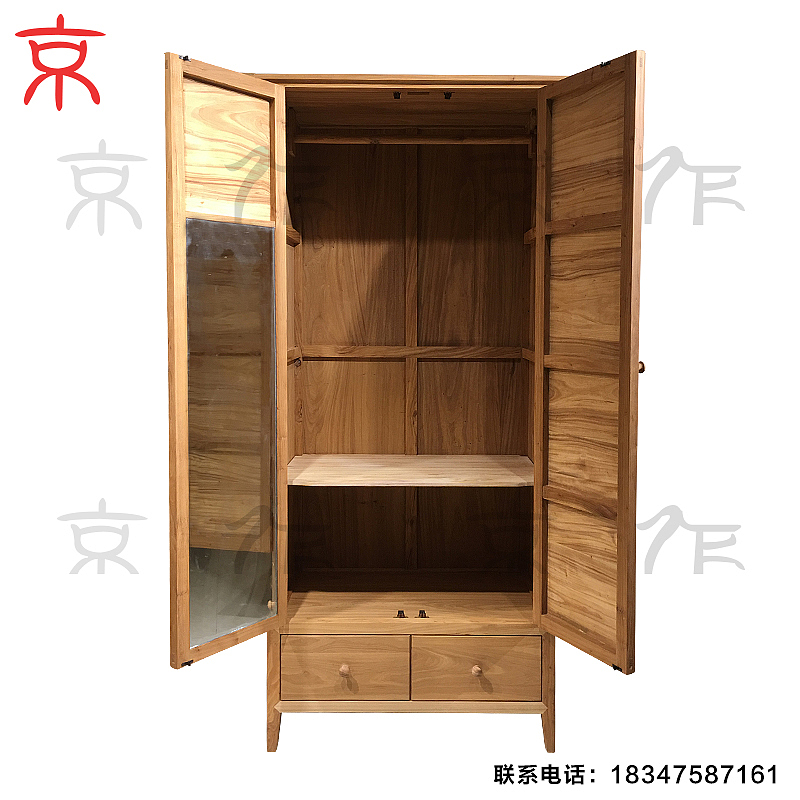 京作横板横纹衣柜