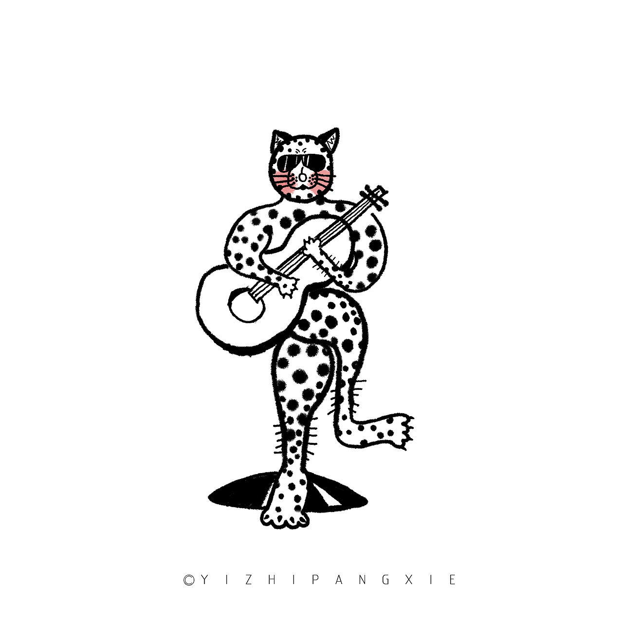 【吾与大猫】（图ZNTk0NjMxMDg=） - 艺术插画 - 站酷设计师一只螃蟹Cancer原创素材 - 站酷ZCOOL