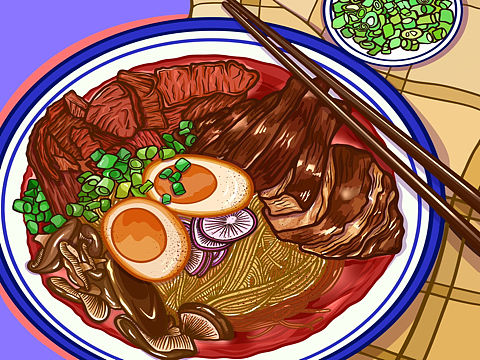 线稿风食物